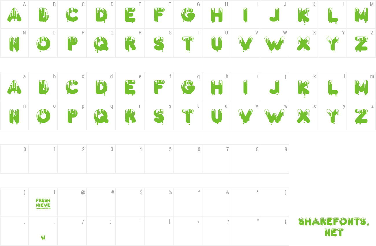 Font Fresh Nieve preview